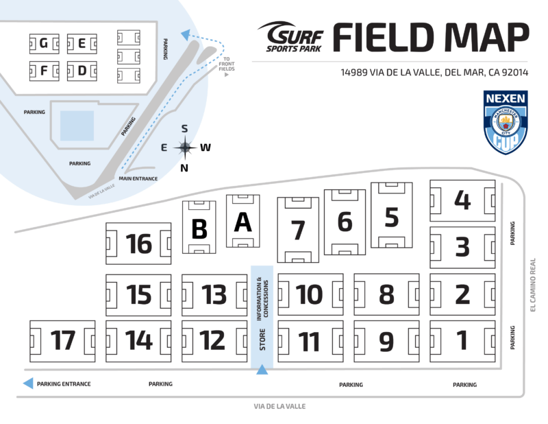 Surf Cup Sports Park Field Map Manchester City Cup